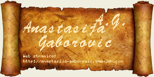 Anastasija Gaborović vizit kartica